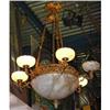 Italian Alabaster and Bronze Chandelier #1456255