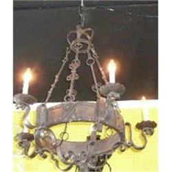 Pair of Italian Iron Chandeliers #1456257