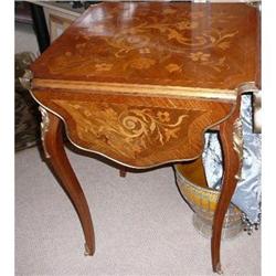 Antique French Side  End Game Table #1456270