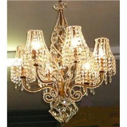 Beaded Crystal Chandelier With Crystal Shades #1456290