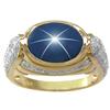 5.25 ct Star Sapphire & Diamond Ring in solid #1456352