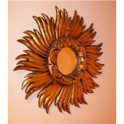 Mid century Italian gilt sunburst  #1456399