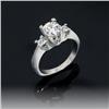 Image 1 : 18K White Gold Real Diamond Earring 1.22ct #1456514