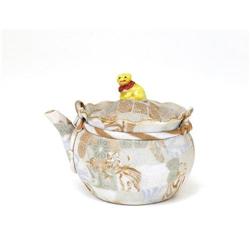 Old Japanese Banko Marble Teapot Dog Finial Sg #1456541
