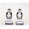 Image 1 : 2 Old Japanese Kutani Owl Bookends Figurine #1456569