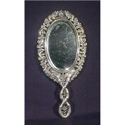 Hand Mirror Sterling Silver Oriental #1456585