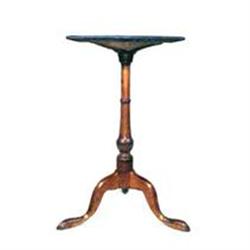 Antique Early American Candle Stand Wood #1456589