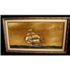 Image 1 : Italian Nautical Ship Scene Oil Painting Large #1456886