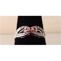 Rose Diamond and Ruby Ring #1456929