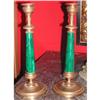 Image 1 : French Malachite and Bronze Candlesticks #1471142