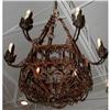 Image 1 : Highly Scrolled French Iron 6 Light Chandelier #1471158