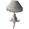 Image 1 : Fish Motif Indian or Persian Silver Table Lamp #1471270