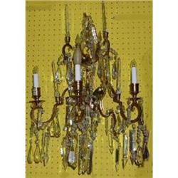 Pair of Antique French Crystal and Bronze #1471275