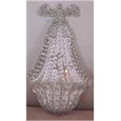 PAIR OF BEADED CRYSTAL SCONCES #1471289