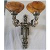 Image 1 : A pair of alabaster and bronze sconces #1471435