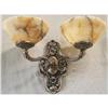 Image 1 : A pair of alabaster and bronze sconces #1471438