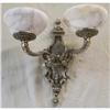 Image 1 : A pair of alabaster and bronze sconces #1471441