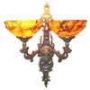 Image 1 : A pair of alabaster and bronze sconces #1471483