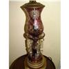 Image 1 : 19c Cut Amethyst to Clear Glass Luster Lamp #1471552