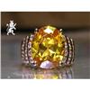 Image 1 : RHJ Canary & White Cubic Zirconium Ring #1484960