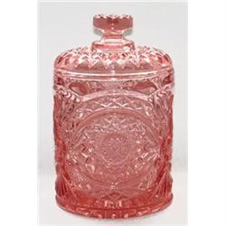 Rose Pink New England Glass Large Vanity Jar #1485198