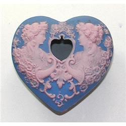 Schafer & Vater Blue w Pink Ladys Hair Receiver#1485248