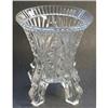 Image 1 : Clear Pressed Glass Patterned Rocket Vase #1485252
