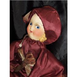 FRENCH Antique Silk BOUDOIR BED DOLL Million $ #1485273