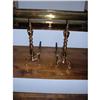Image 1 : Pair of brass andirons with urn form finial #1485318