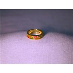 18K Gold Hidalgo Enamel Butterfly Band #1485464