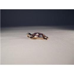 14K Pink Rose Gold Diamond Turtle Pendant #1485482