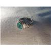 Image 1 : 14K WG Gold Filigree Emerald Diamond Ring #1485524