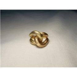 18K Pink Yellow Gold Hidalgo Textured Knot Ring#1485551