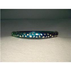 Silver Hidalgo Enamel Diamond Night Day Bangle #1485553