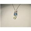 Image 1 : 14K WG Tourmaline Topaz Peridot Diamond Pendant#1485568
