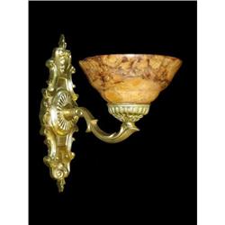 A pair of bronze and alabaster sconces #1485629