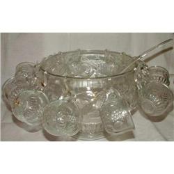 Punch Set by Jeanette Glass Crystal Fruit #1492218