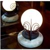 Image 1 : SPECTACULAR TABLE LAMP IN ALABASTER AND IRON #1492281