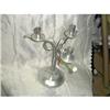 Hand wrought Aluminum 3 Candle Holder #1492826
