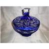 Blue to Clear Covered Candy Dish #1492830