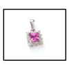 Pink Sapphire Diamond 18K Pendant(was $325) #1492835