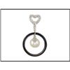 Image 1 : MAGNIFICENT ONYX DIAMOND PEARL PENDANT WAS #1492842