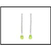 Image 1 : PERIDOT AND DIAMACAOND DANGLE EARRINGS(was #1492843