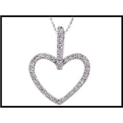 DESIGNER DIAMOND HEART PENDANT WAS $395. #1492848