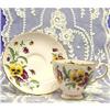 Demitasse English China Cup & Saucer PANSY #1492915