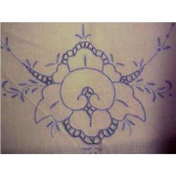 Embroidery/Cutwork  Linen Runner  #1492968