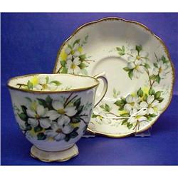 Royal Albert Cup & Saucer "WHITE DOGWOOD" #1493014