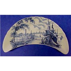Staffordshire Blue Transfer BONE DISH #1493035