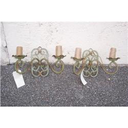 Pair of French wrought iron sconces #1493168