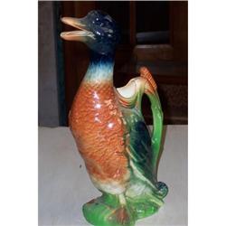 French Majolica "Duck" C.1900 signed St Clement#1493172